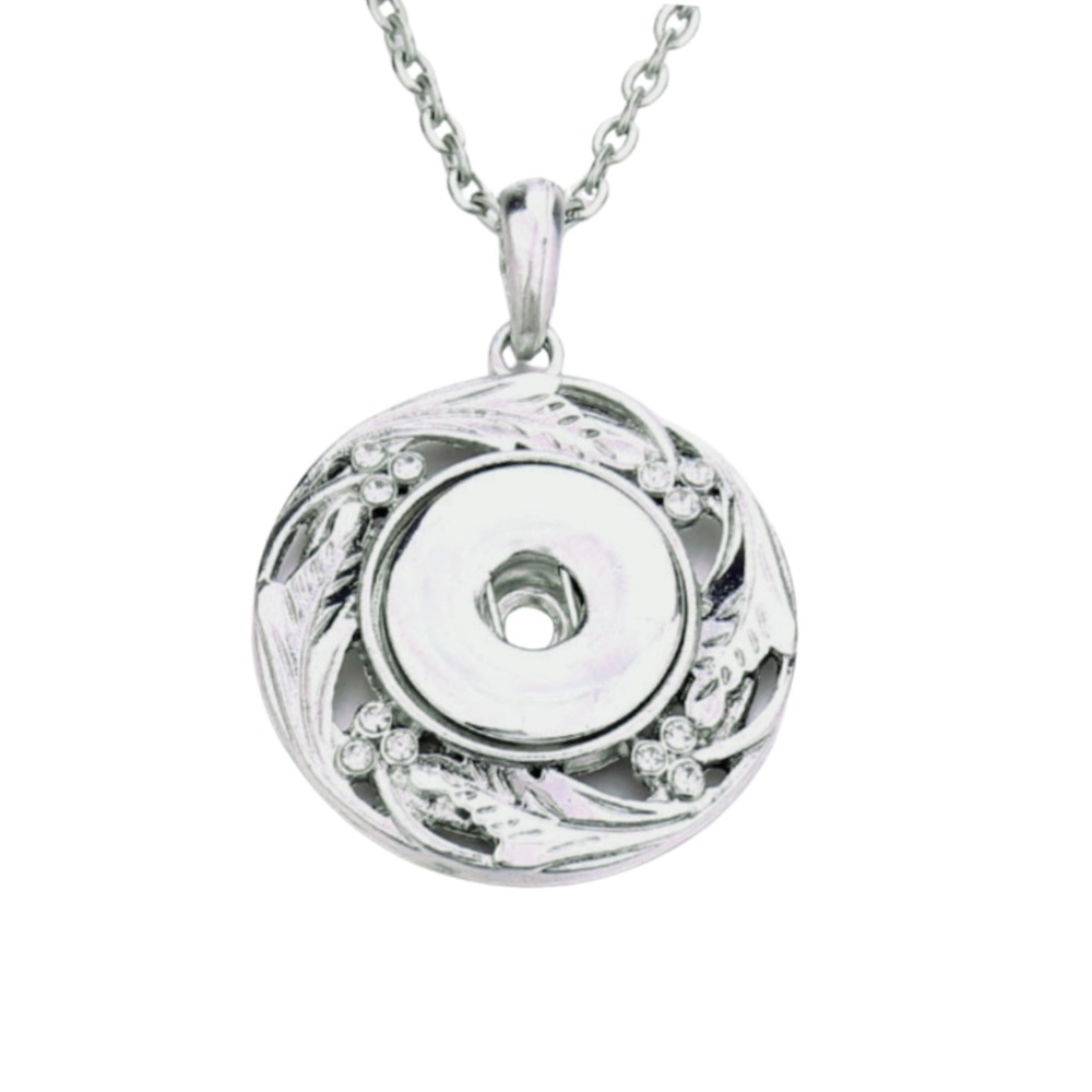 Snap Charm Pendant Necklace includes 31.5” Metal Chain for Standard Size Snaps - Picture 5 of 5